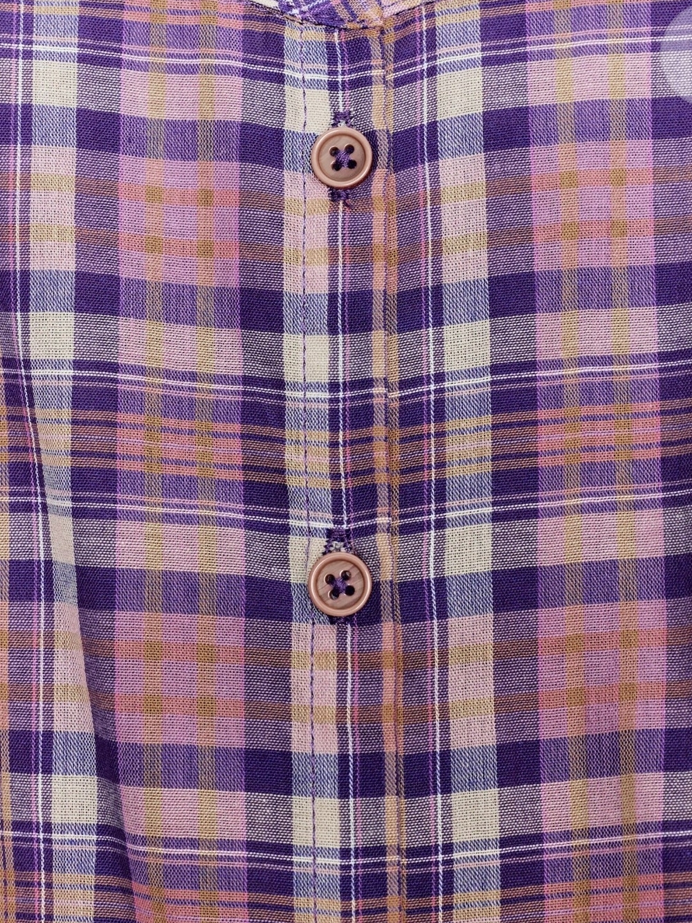 Zara Plaid Button-Front Top (M) - Picture 7 of 7